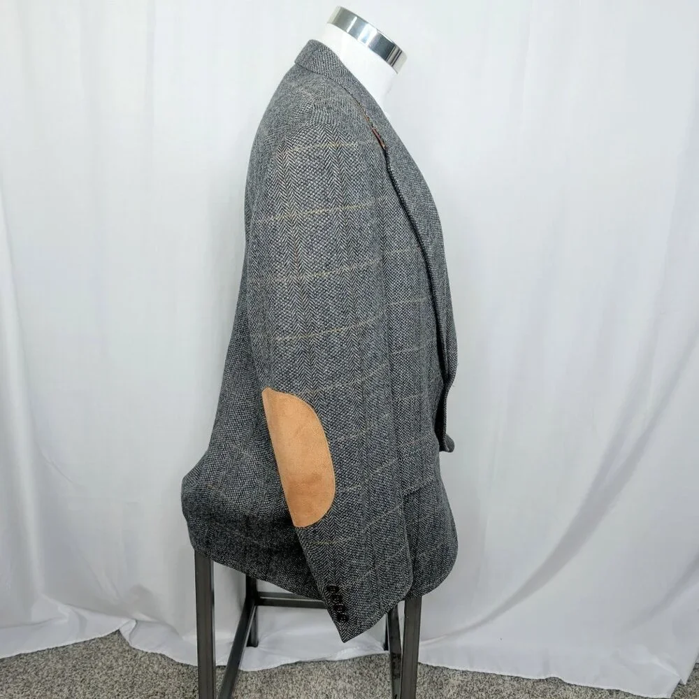 Vintage Evan Picone Gray Tweed Blazer 41R Medium Sportscoat